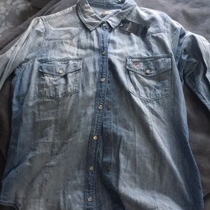 Hollister button down denim shirt new with tags